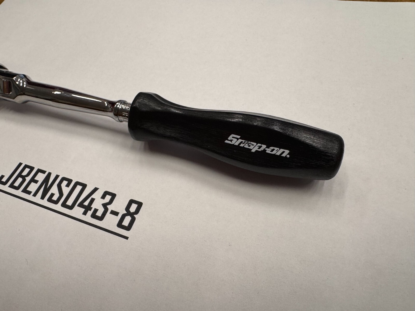 Snap-on Tools NEW BLACK 1/4″ Drive Hard Grip Long Flex Head Ratchet THLFD72BK