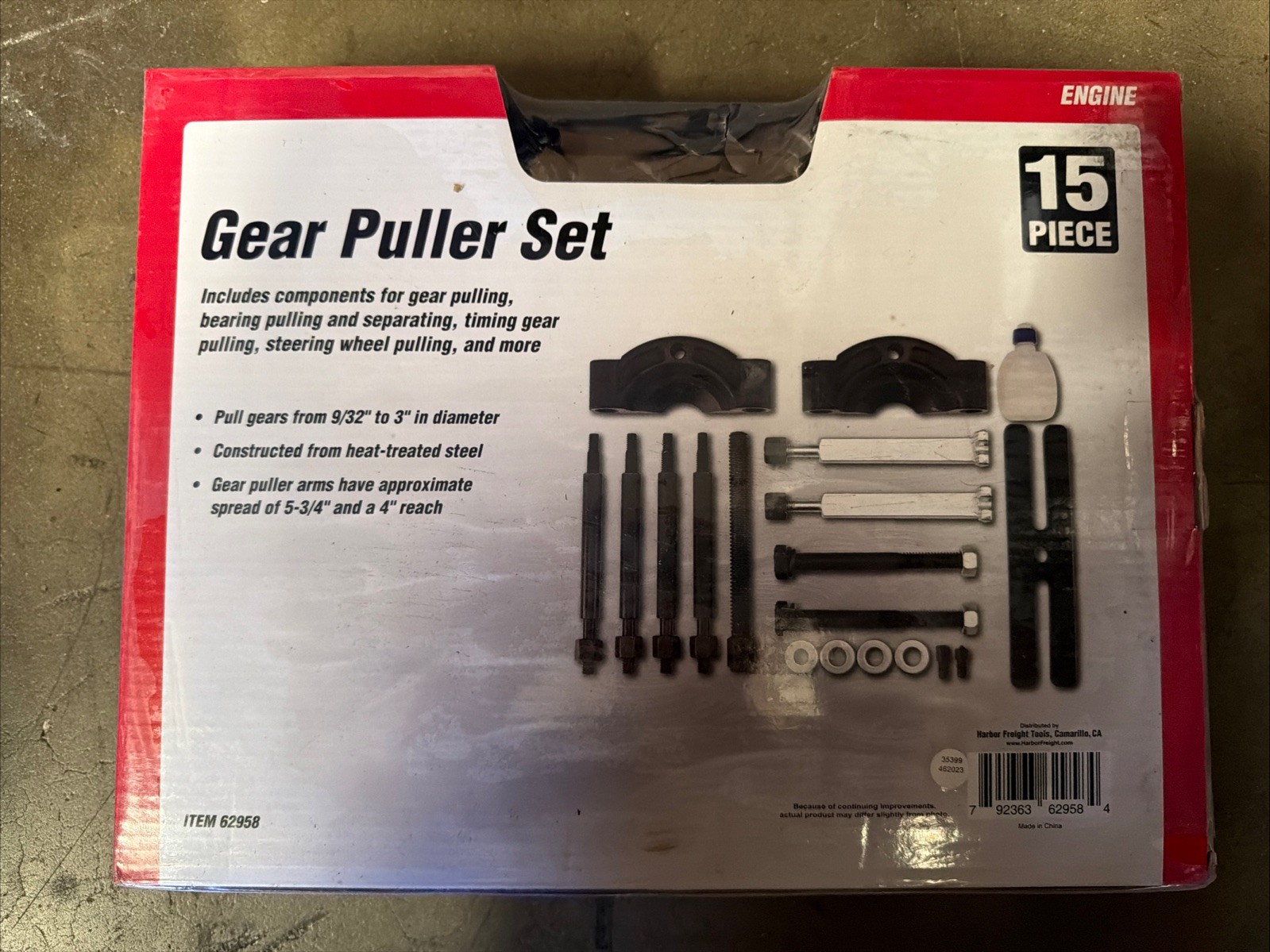 PITTSBURGH Gear Puller Set, 15 Piece