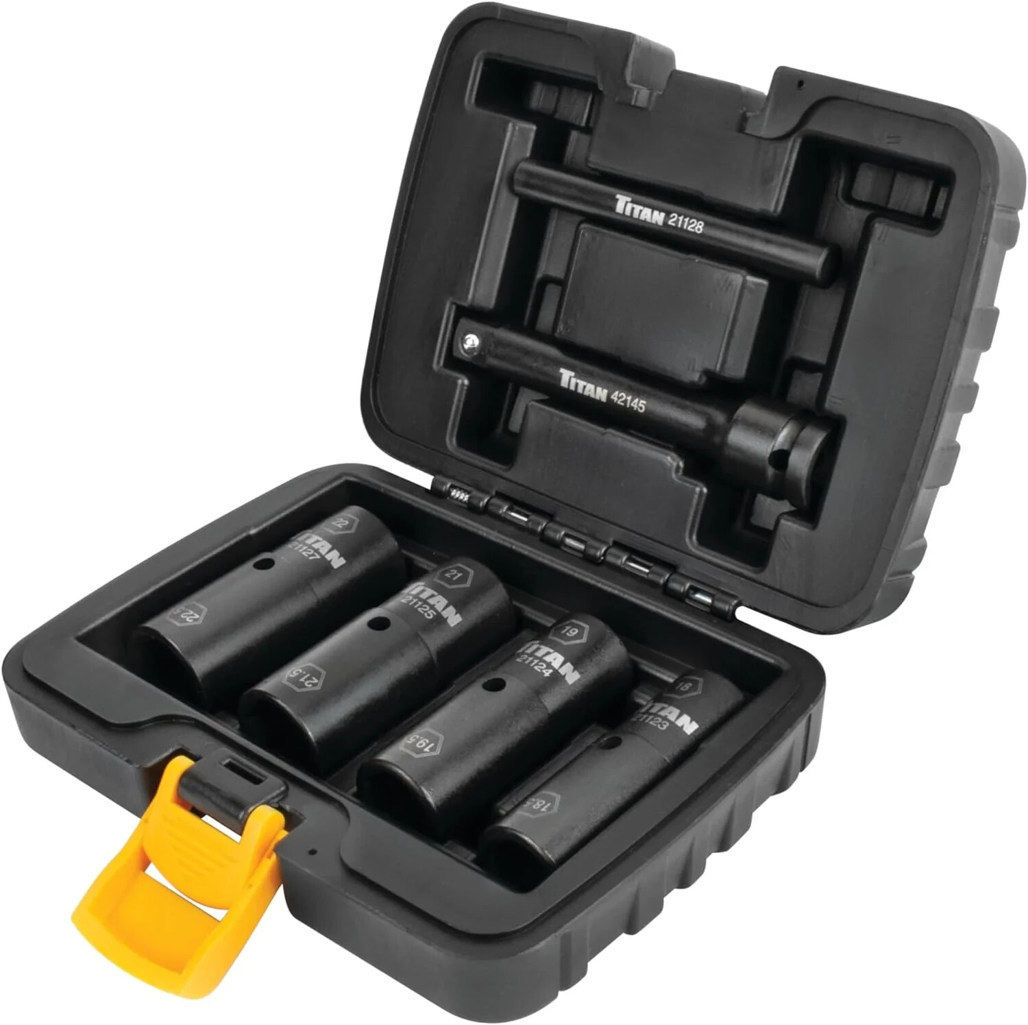 Titan 21126 Half-Size Flip Socket Set 1/2″ for Lug Nut Removal
