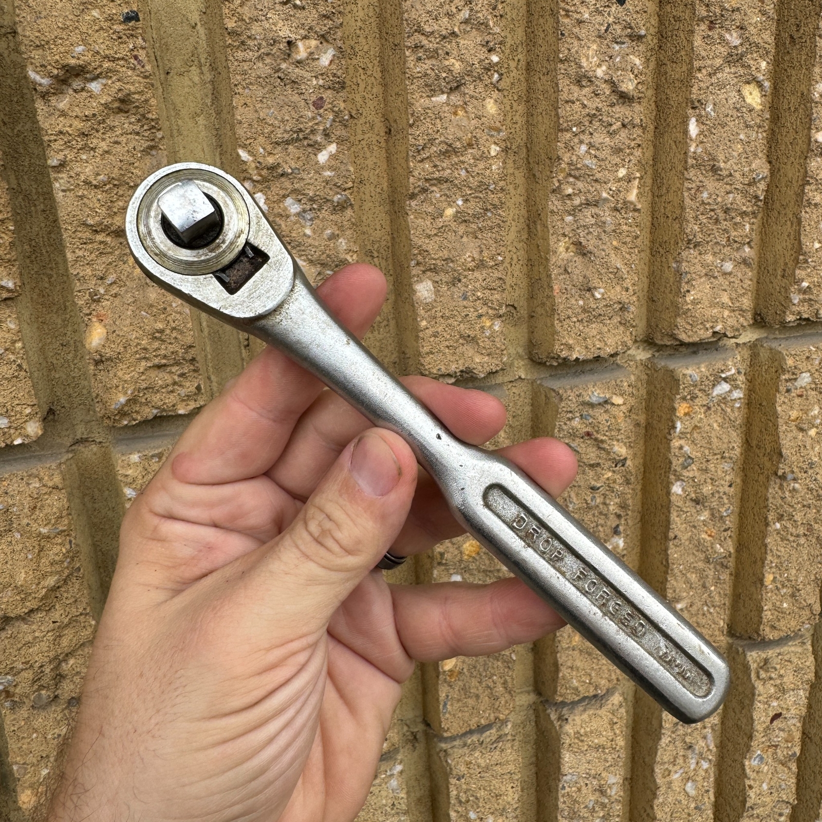 Vintage Oxwall 3/8” Drive Socket Wrench / Ratchet 7.5” Long MADE IN JAPAN