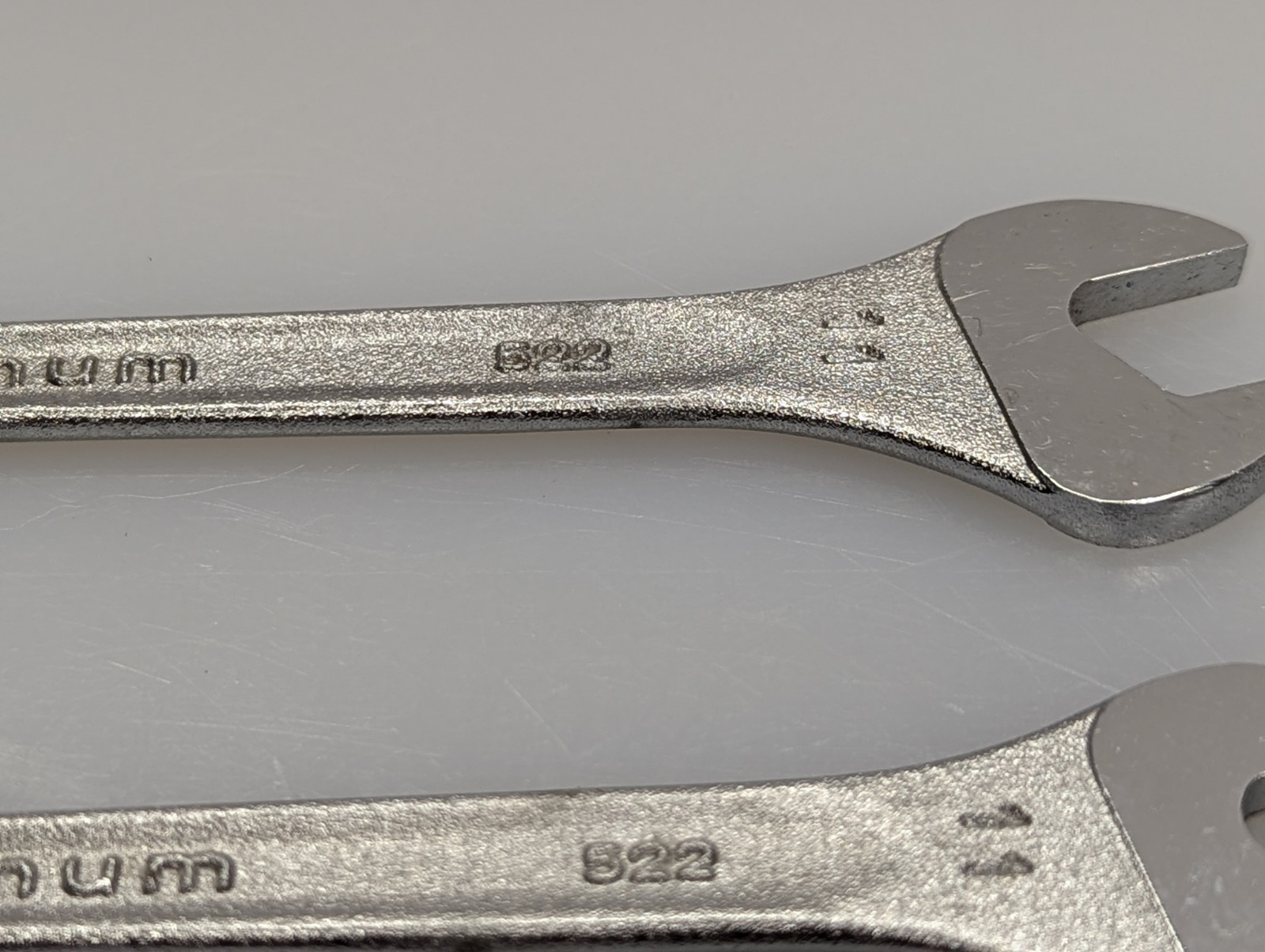 Two – Vintage ETERNUM Brand #522 metric Open-end Wrench 10mm and 11mm