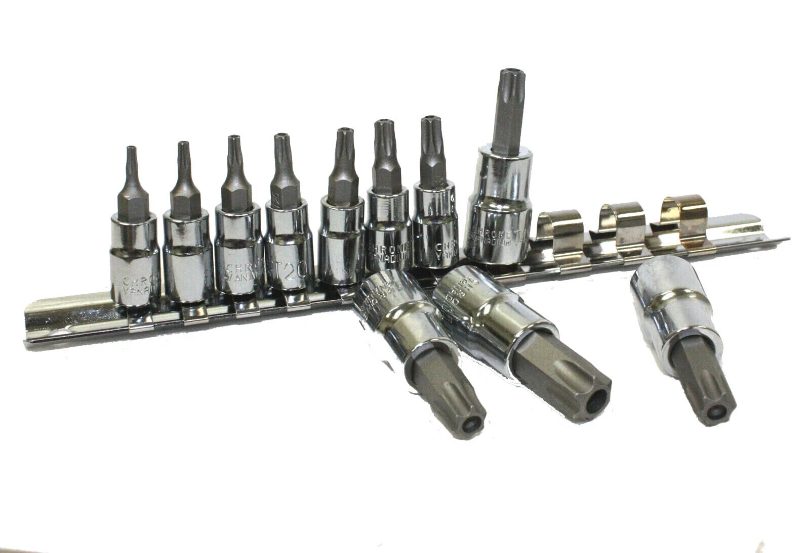 11 pc 5-POINT Security Star Bit Socket Set Torx Star Tamper Proof Bits, BSSTB11