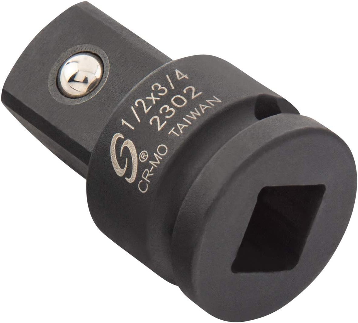 TOOLS 2302, 1/2 Inch Drive, 1/2″ Female x 3/4″ Male Impact Adapter, Cr-Mo Steel,