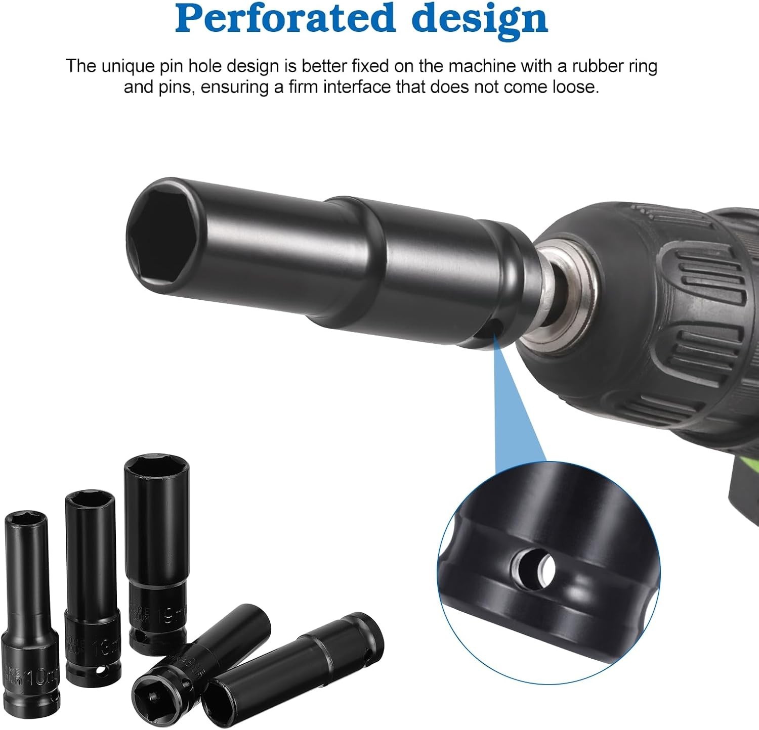 20Pcs Heavy Duty Deep Impact Socket Set 1/2 Inch Drive 6 Point Metric 8mm-32mm