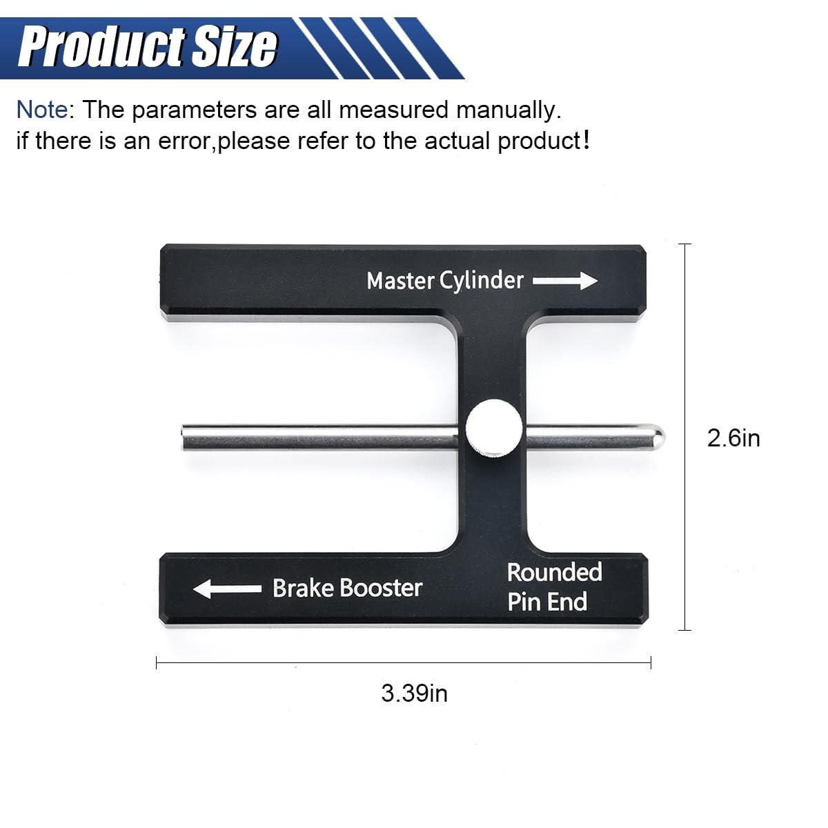 Tuxihapp Car Brake Booster Push Rod Adjustment Tool, Auto Master Cylinder Push R