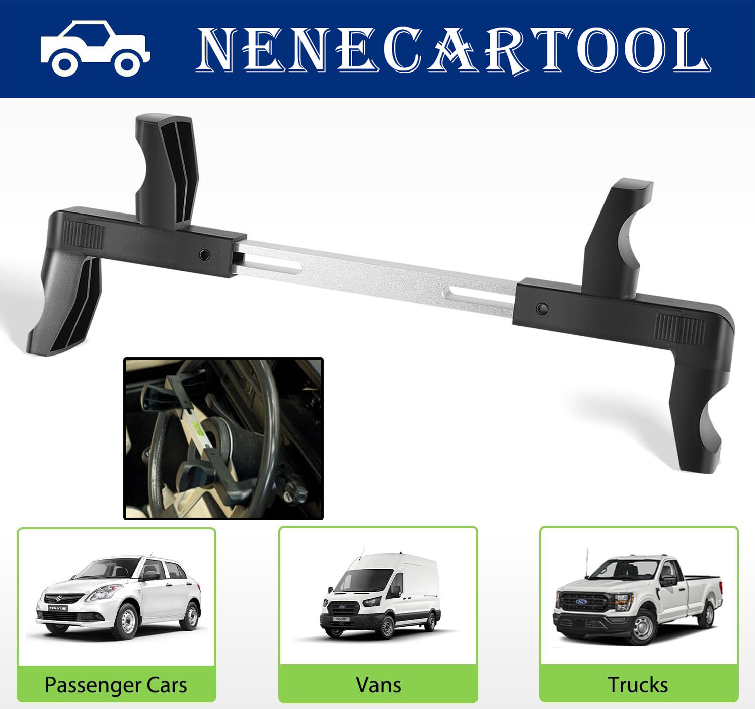 For Passenger Car Van Truck Steering Wheel Internal Dia 270-340mm Alignment Tool