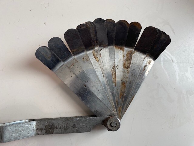 Vintage Mastertool Feeler Gauges set 280 .05-.30 25 Blades 4″ Long Blades