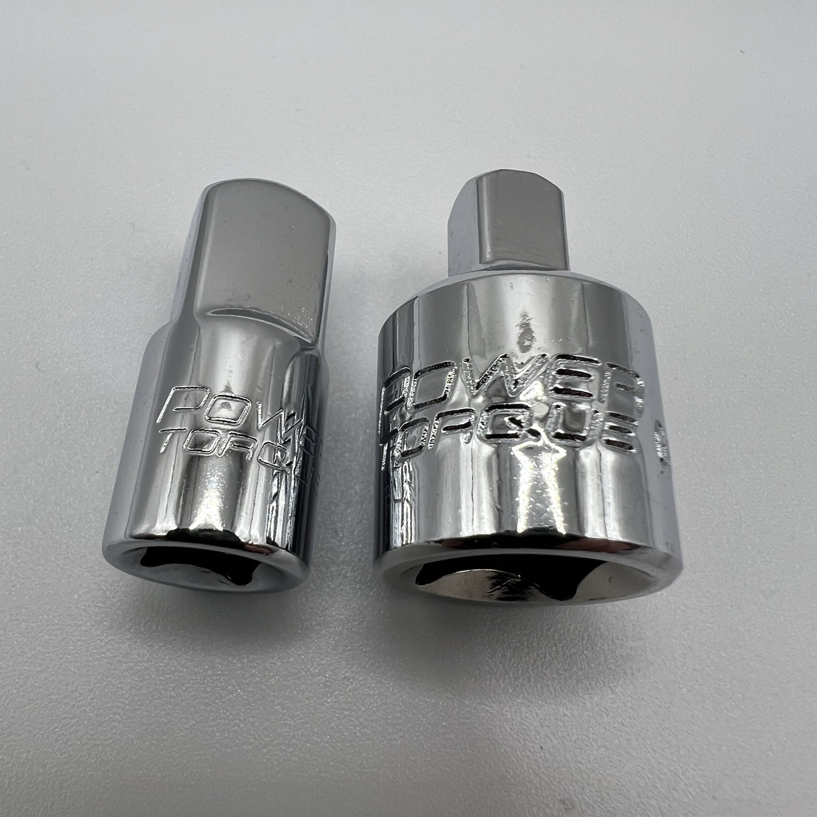 Power Torque 2pc Drive Socket Adapter and Reducer 1/4 to 3/8in. & 3/8 to 1/4in.