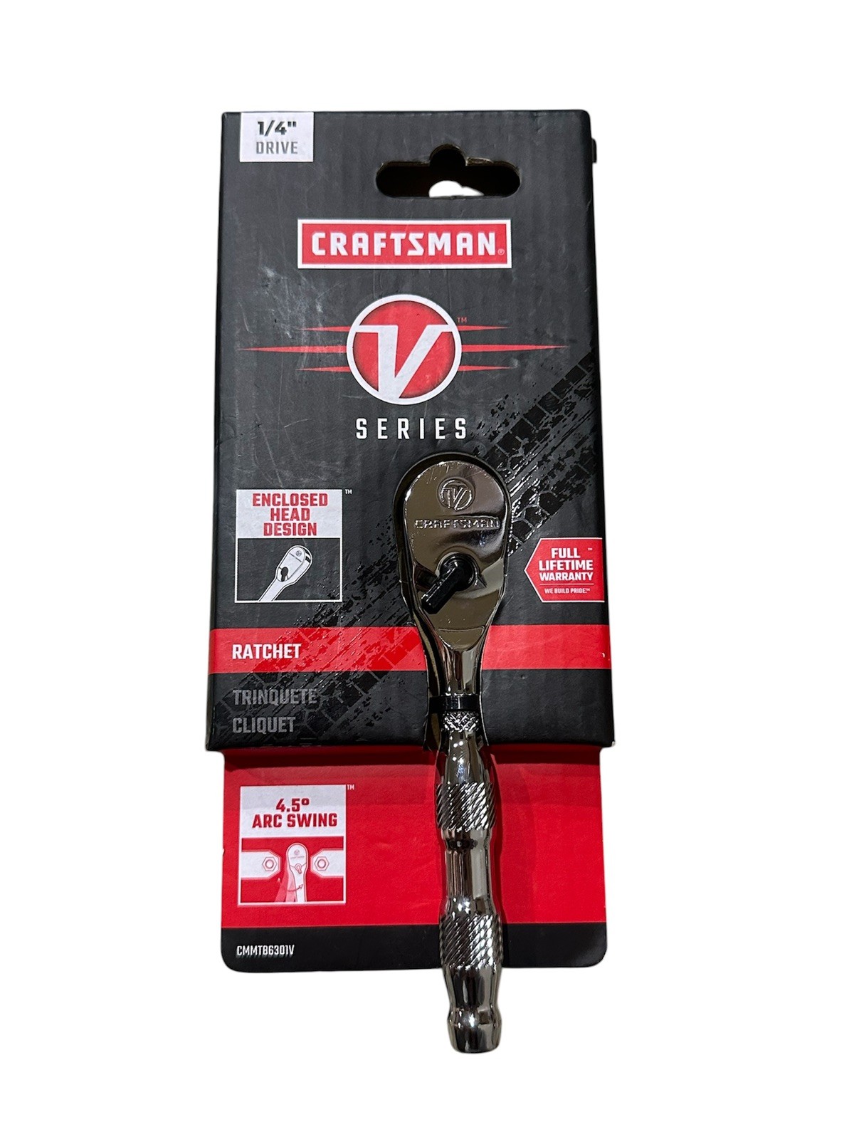 Craftsman V-Series CMMT86301V Stubby 1/4” Drive Ratchet New Fast Free Shipping