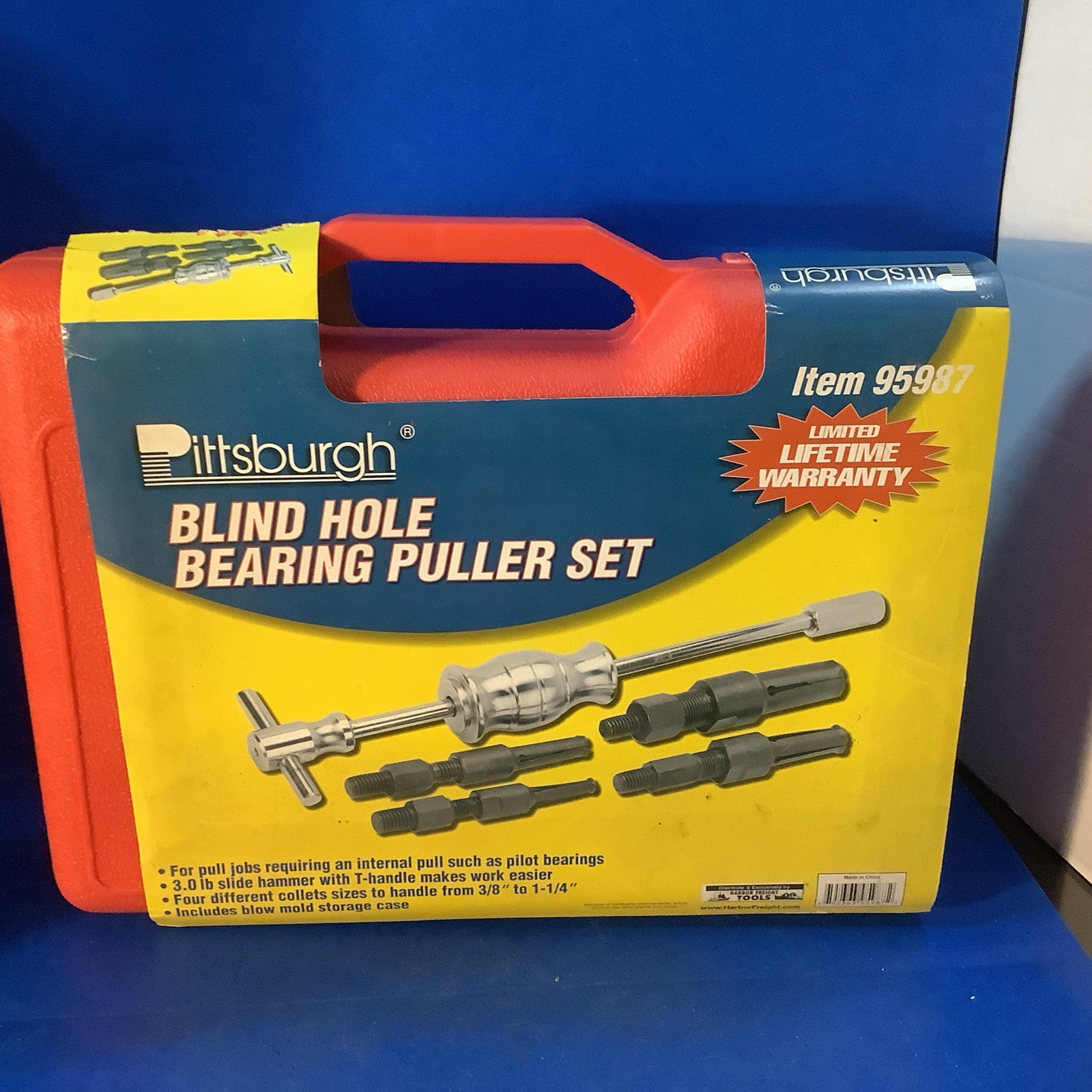 Pittsburg Blind Hole Bearing Puller Set #95987 VGUC