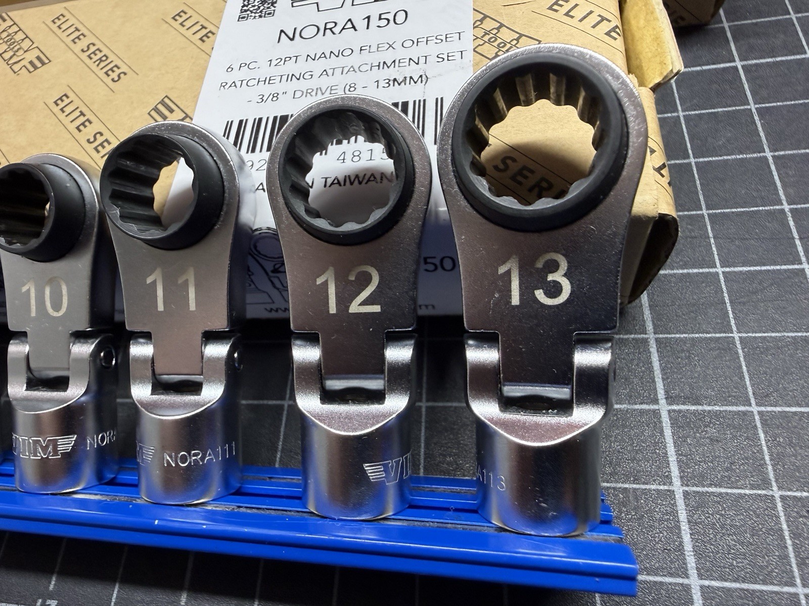 VIM Tools 12 Piece Flex Head 12 point- 8mm-19mm (Nora150 + Nora150XL) On Magrail
