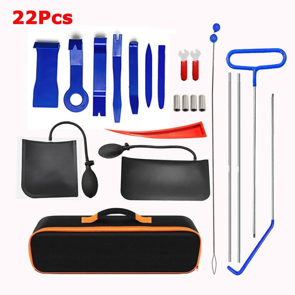 22Pcs Emergency Auto Tool Set Window Car Door Unlock Lock Repair Kit
