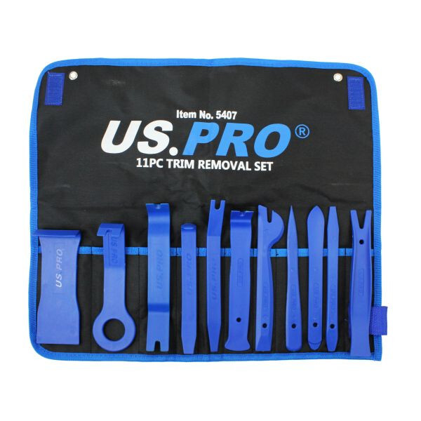 CAR TRIM REMOVAL TOOL SET NON SCRATCH TRIM TOOLS US PRO 11PC Interior Dash Door