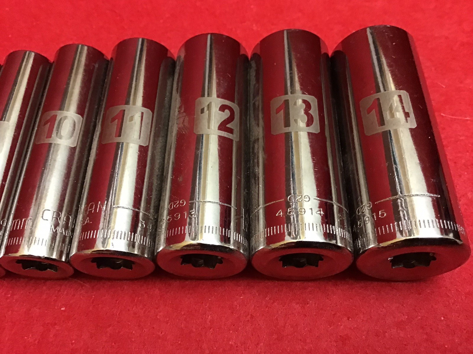 NEW CRAFTSMAN USA 1/4” DR. METRIC DEEPWELL ( 15 PC. ) SOCKET SET 4-14mm