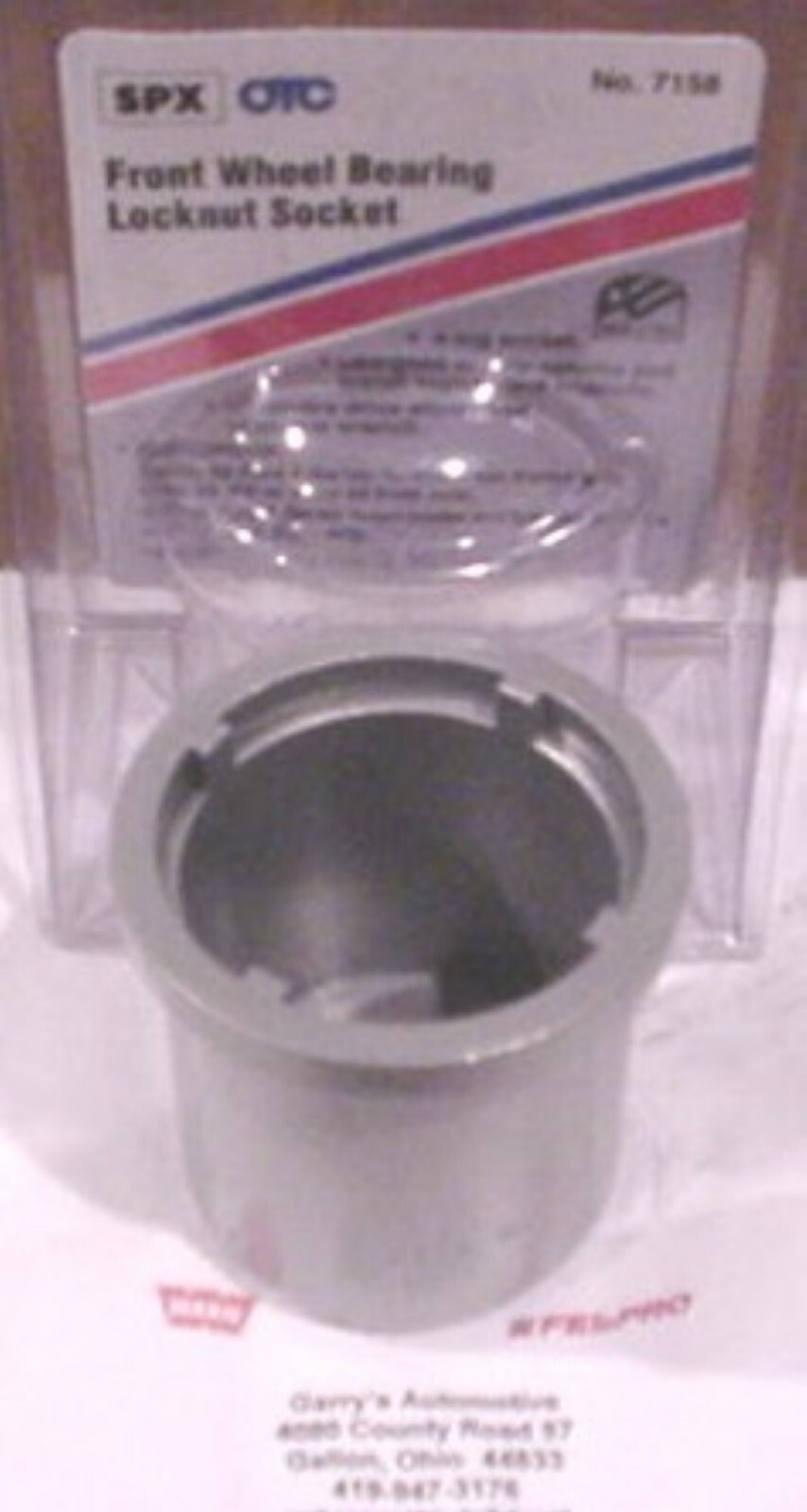 OTC 7158 Front Wheel Bearing Spanner Socket 4 Prong 4WD 1 Ton Axle GM Ford