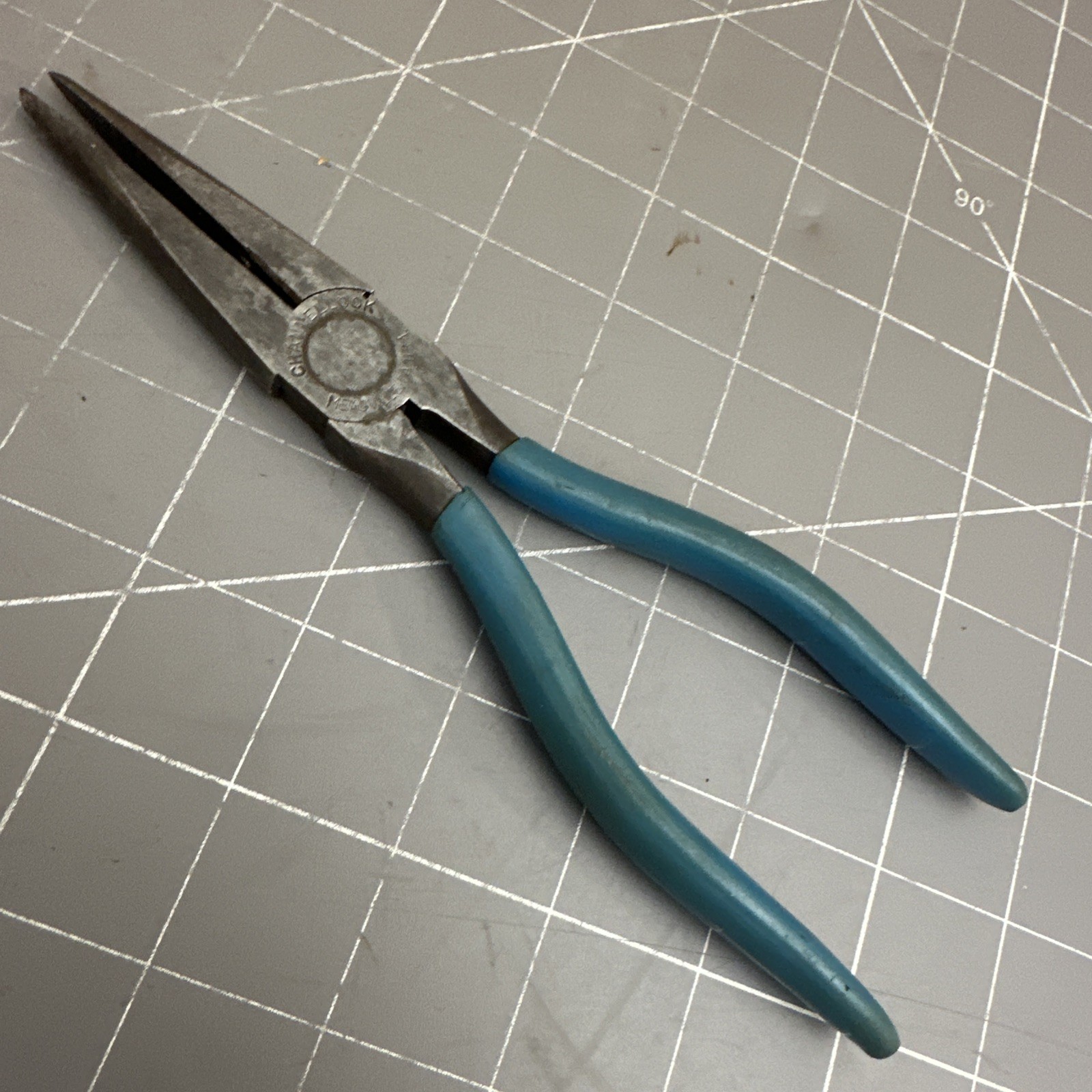 Channellock 317 8-inch Long Nose Pliers with Side Cutter Made In USA