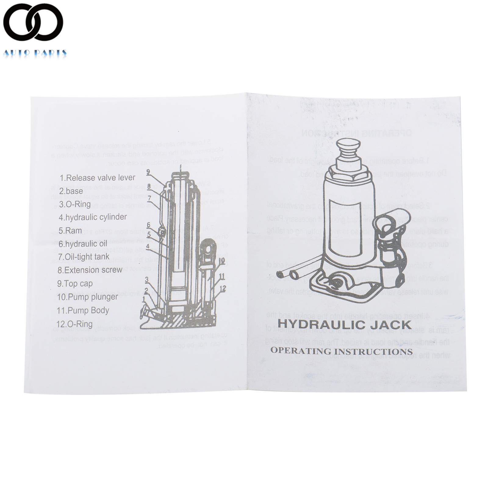 10 Ton 20000 LBS Welded Hydraulic Car Bottle Jack For Auto Repair and House Lift