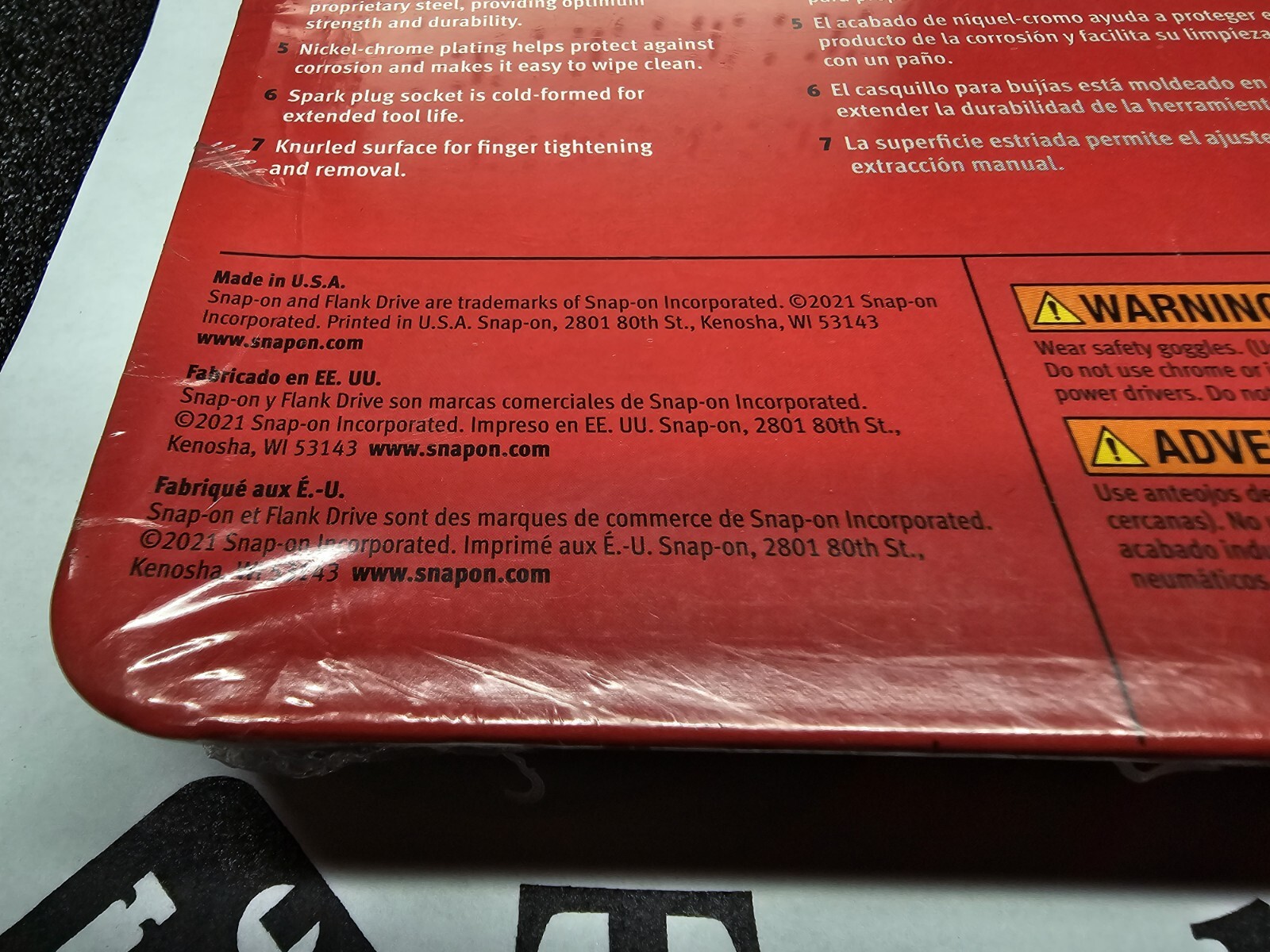 Snap-on Tools NEW 5pc 3/8″ Drive Essential #3 Spark Plug Socket Set 205ESSPKPLG3