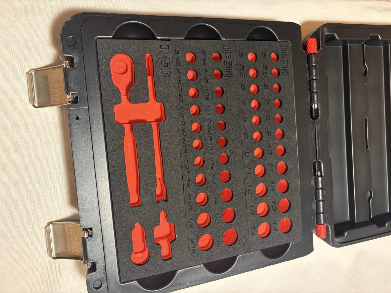 ICON Professional 1/4” Modular Socket Case Drive General Service EMPTY TOOLBOX