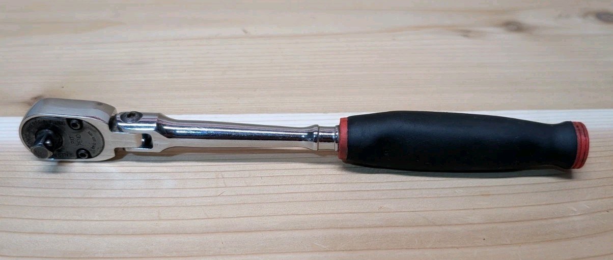 Snap-on 1/4″ Flex Head Ratchet THLF72 Soft Grip Dual 80 72-Tooth Black USA Made