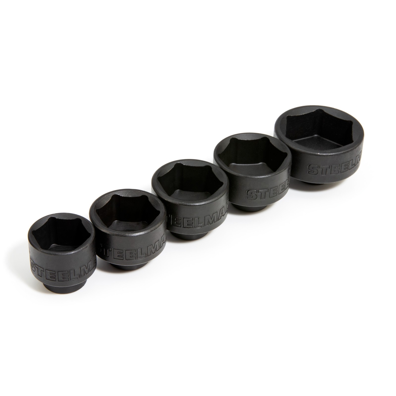 Steelman 5 Piece 3/8 in. Drive Low Profile Oil Filter Socket Set 42275