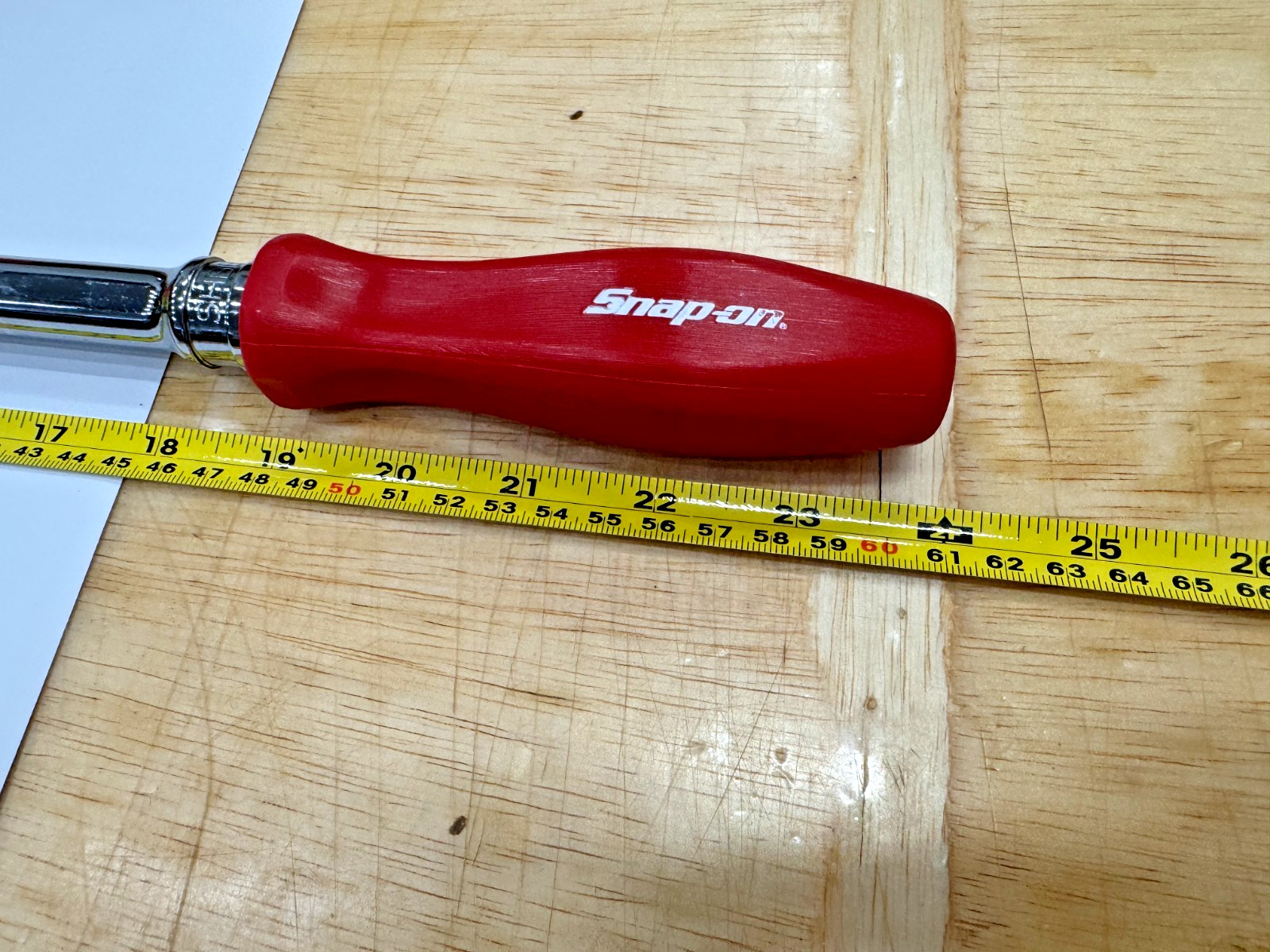 Snap-on Tools USA NOS RED 1/2″ Drive Hard Grip Handle Breaker Bar SHBBD24R RARE