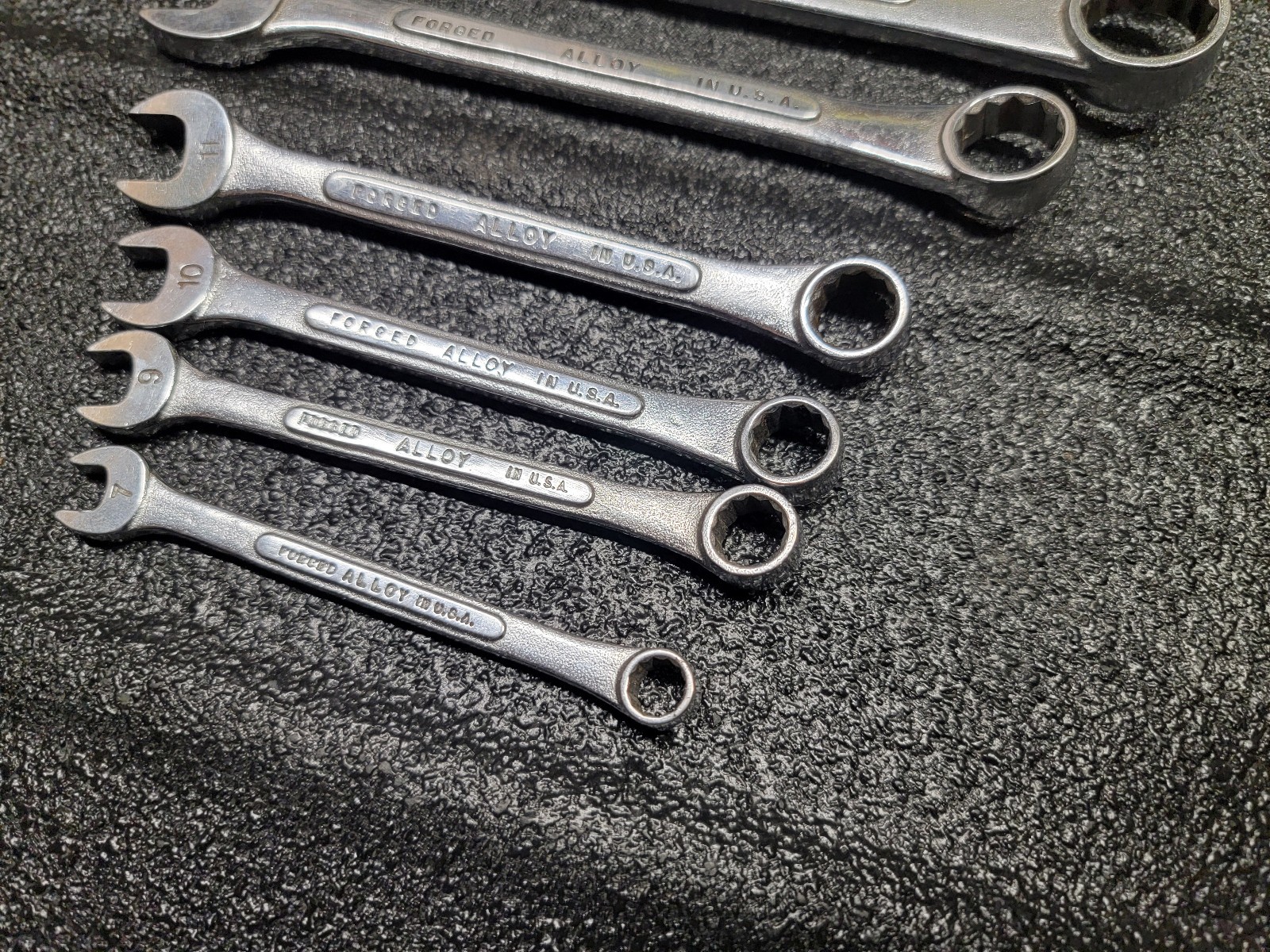 S-K Tools USA Combination Metric Wrench Set 7mm 9mm 10mm 11mm 14mm 18mm 19mm SK
