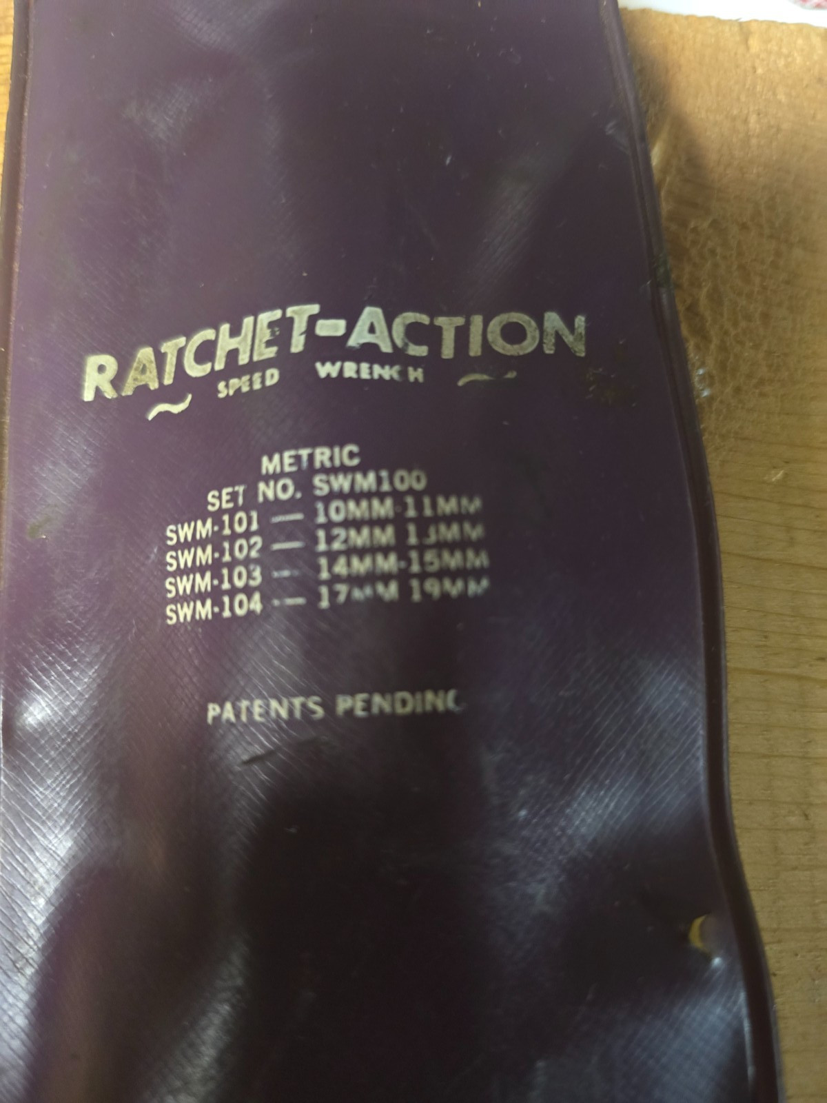Vintage metric Ratchet-Action Speed Wrench Set SWM100 4 Stainless steel