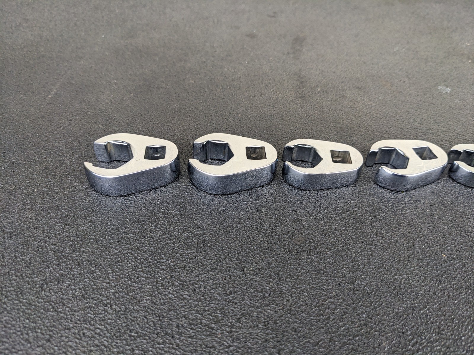 #bo435 Snap On 9Pc Metric 3/8 Drive Flare Nut Crowfoot Wrench Set 9MM 18mm