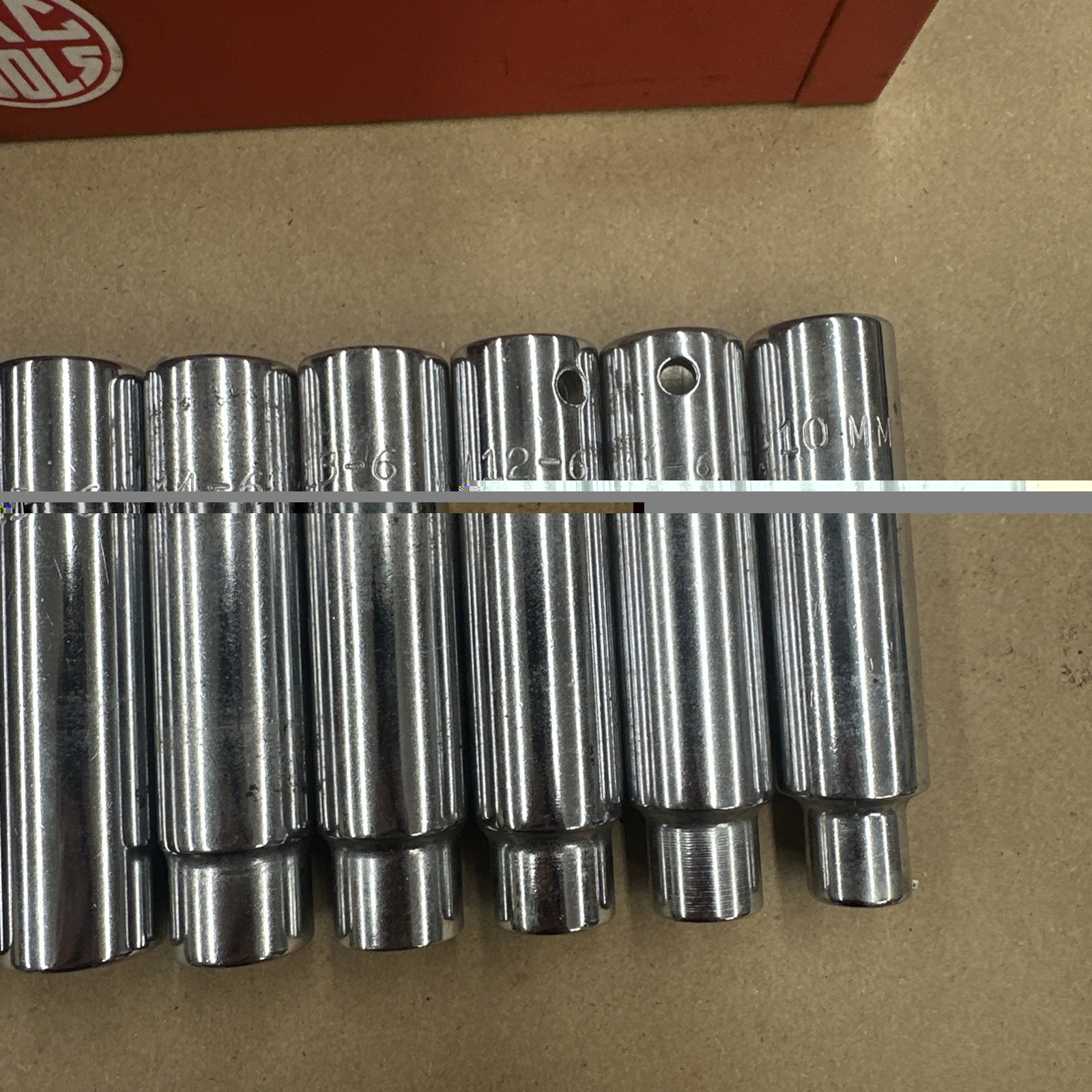 Mac Tools 10-PC. 1/2” Drive Metric Deep Socket Set – 6-PT. 10-19mm USA Made