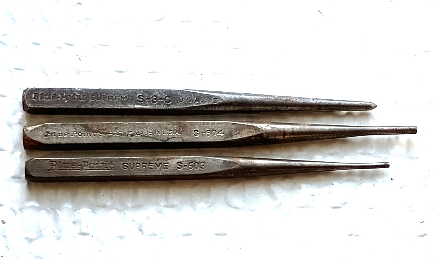 BLUE POINT SUPREME PUNCH SET 3 PIECES *SEE DETAILS BELOW*
