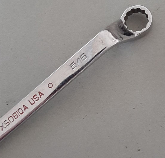 Snap-on XSO810A 1/4″ x 5/16″ 12Pt Short 60° Deep Offset Box Wrench MARKED 605