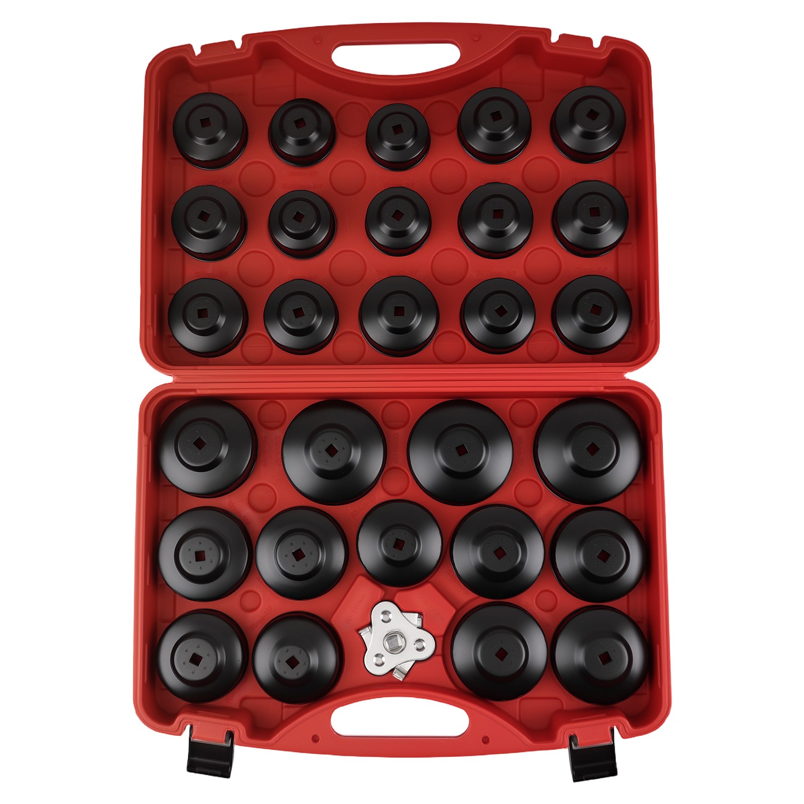 30pc Oil Filter Socket Set for Vehicle Service Tool Kit 65-120mm with Case