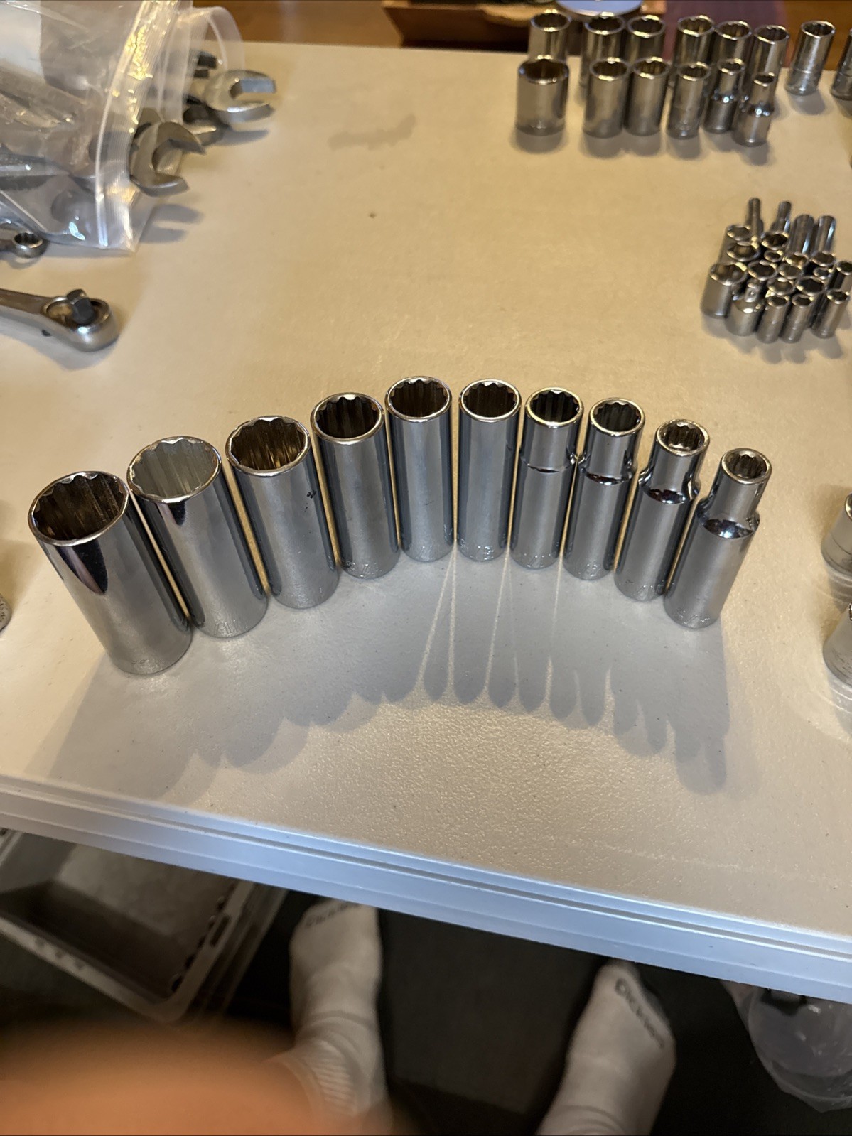 Craftsman 1/2″ Drive 10 Piece SAE Deep Socket Set CMMT 12 Point