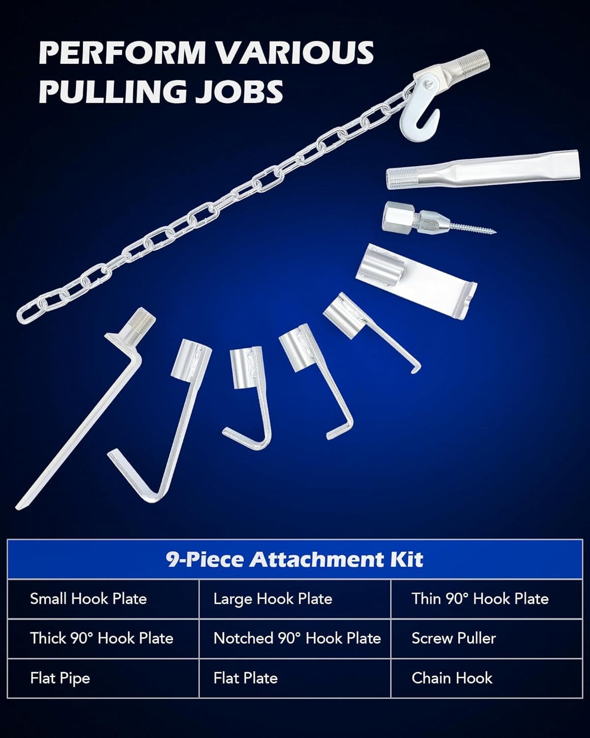 Orion Motor Tech Heavy Duty Slide Hammer Dent Puller Set, Auto Body Blue