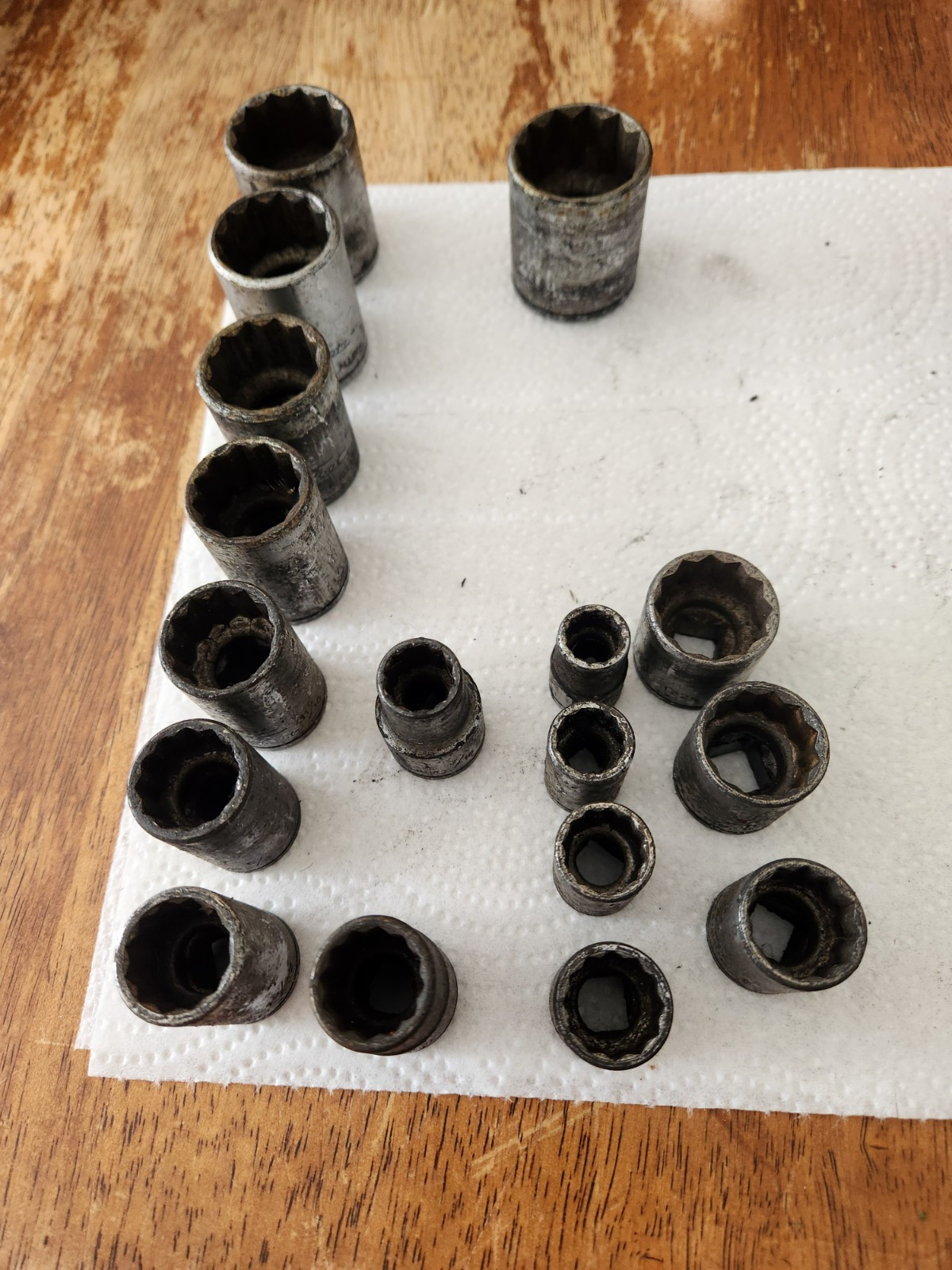 Vintage Mix Lot 17 Sockets 12 Pt All Made USA Fleet Penens