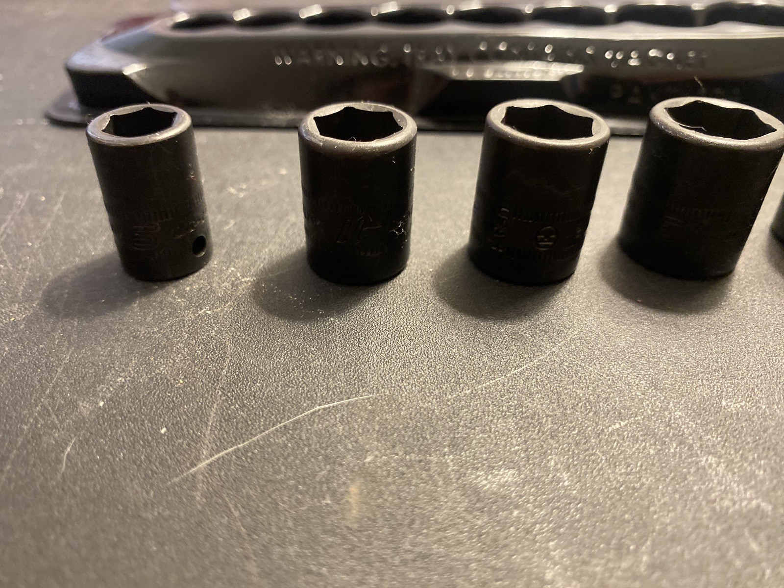 Snap On imtmm impact 1/4 drive shallow socket set 6pc INCOMPLETE READ