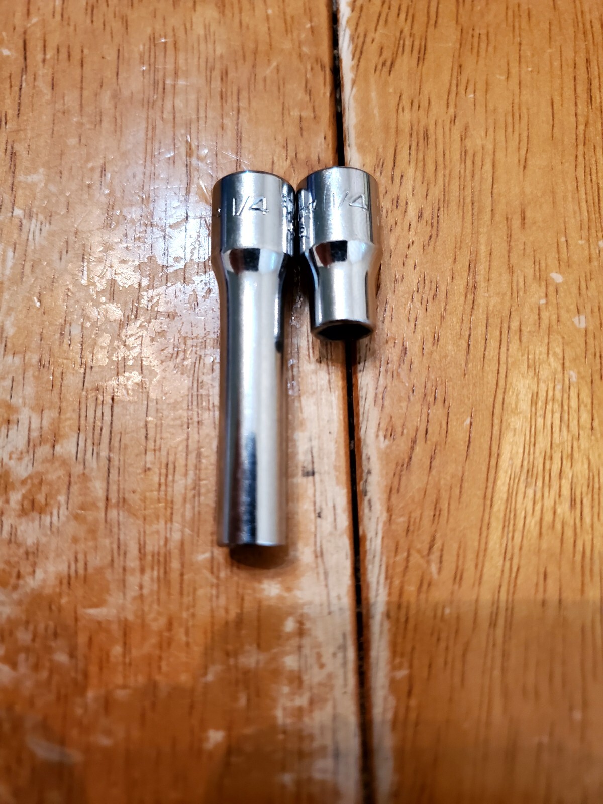 Snap On 1/4 Drive 1/4 6PT Shallow Deep Sockets Lot Of 2