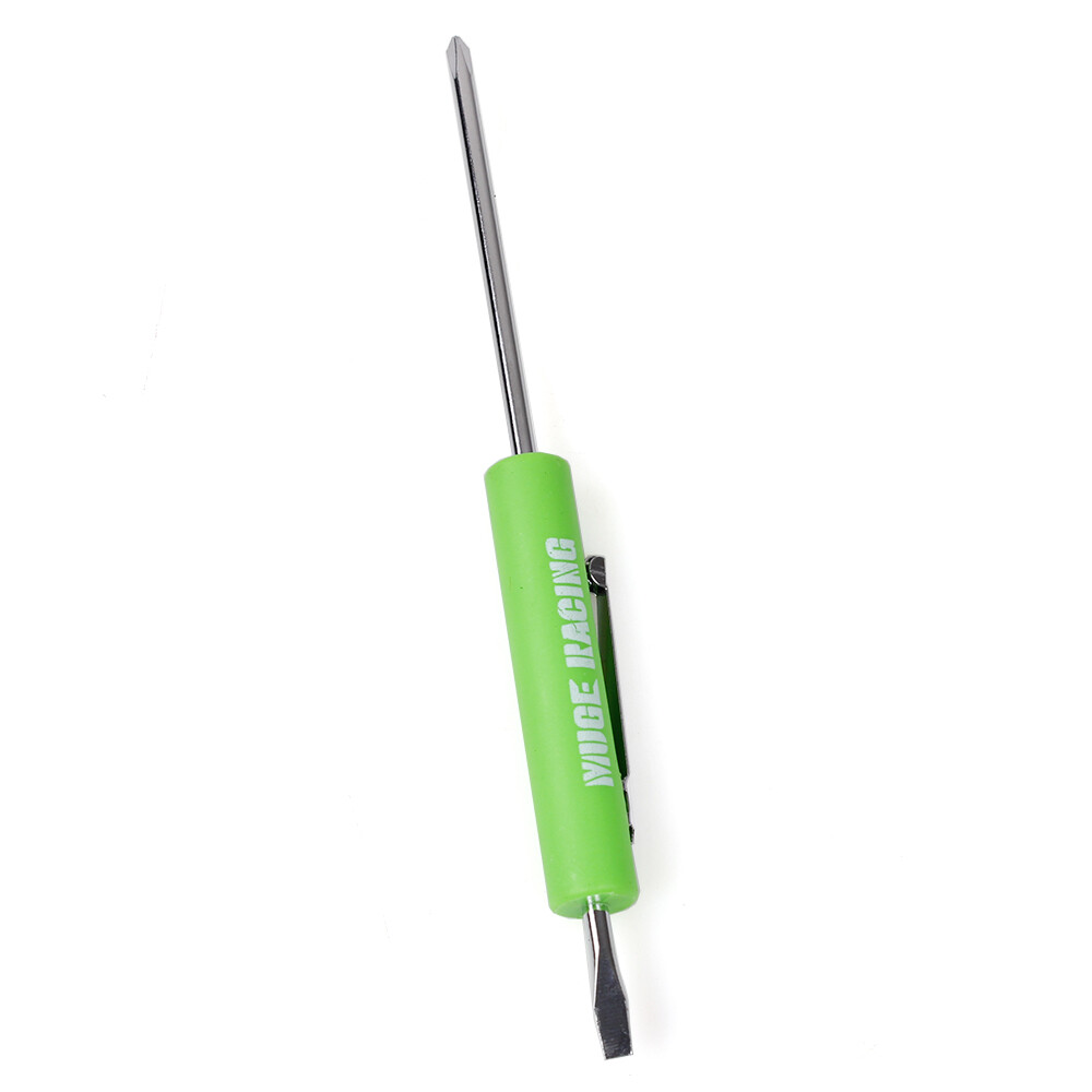 100Pcs Green Pocket Screwdrivers with Clip and Magnet – Phillips Slotted Flat