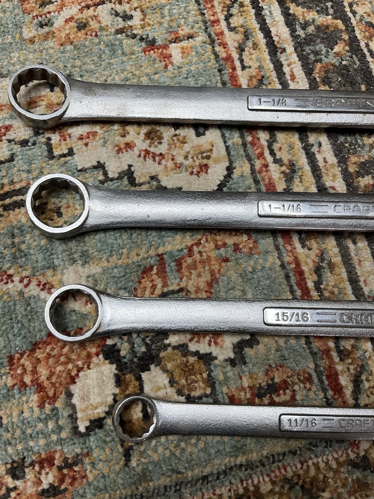 4 Pc Craftsman VTG Combination Box End Wrenches VV SAE