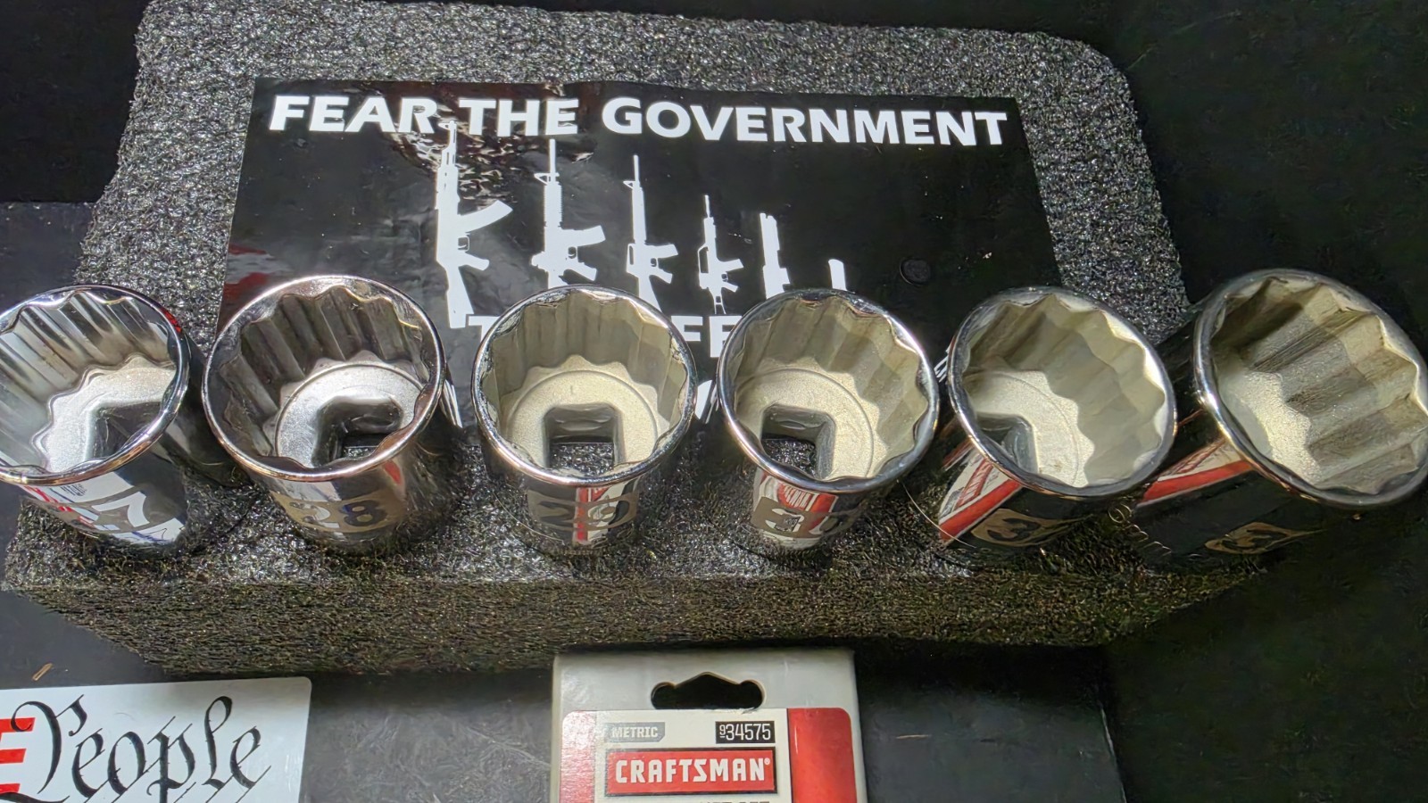 Vintage Craftsman 1/2″ Drive 6pc Metric 12pt Large Socket Set 34575 USA