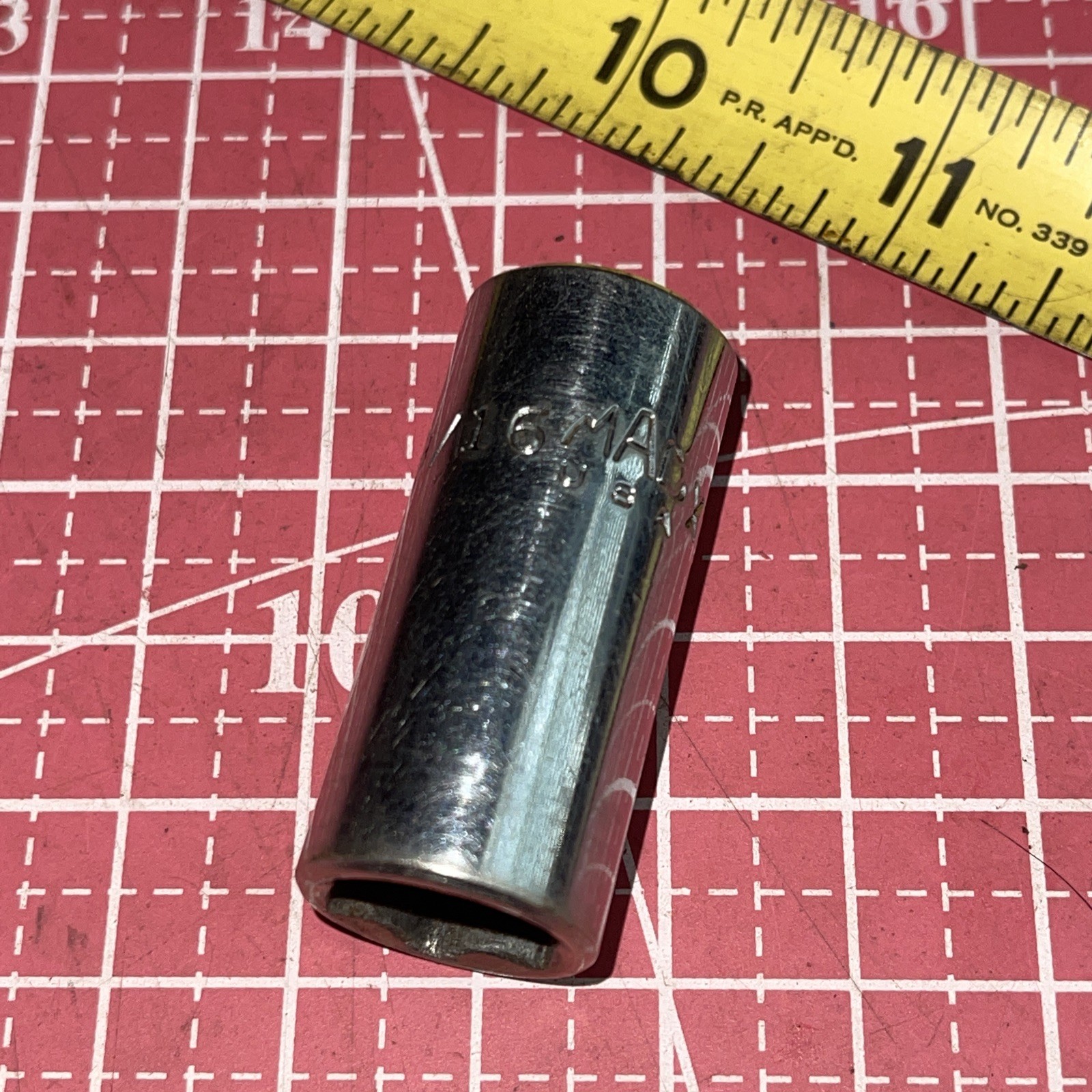 Mac USA XD186 9/16 In SAE 3/8 Drive Semi Deep 6 Point Socket 3/8” 9/16”