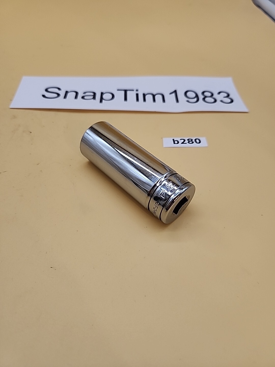 Snap-on Tools SF241 3/4” SAE 3/8” Drive 12 Point Deep Chrome Socket USA
