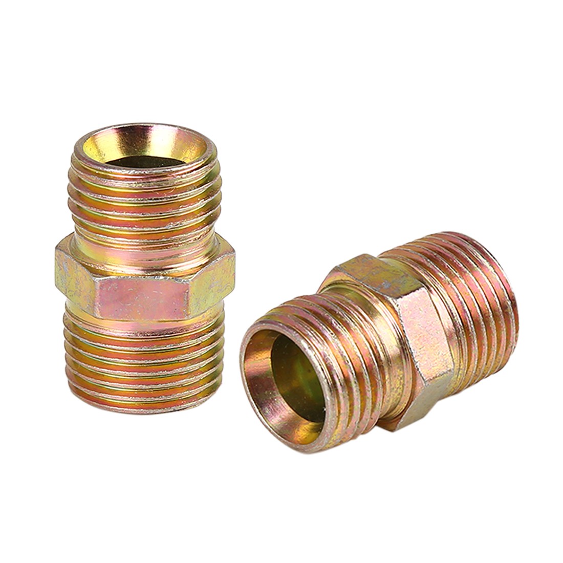 2pcs 3/8″ NPT to M16x1.5mm Male Air Pipe Fitting Adapter Connector