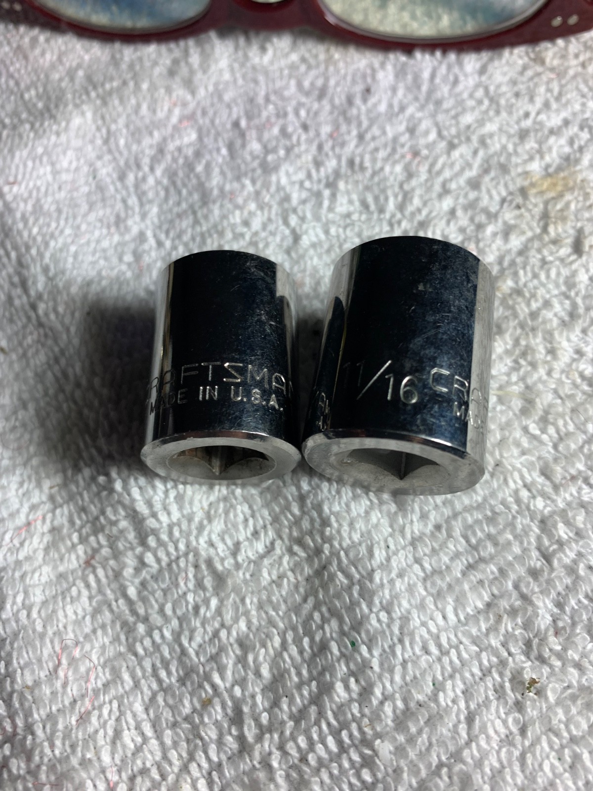 2 – Craftsman Sockets 3/8″ Drive, 5/8”- EE44335 & 11/16”- EE 44336