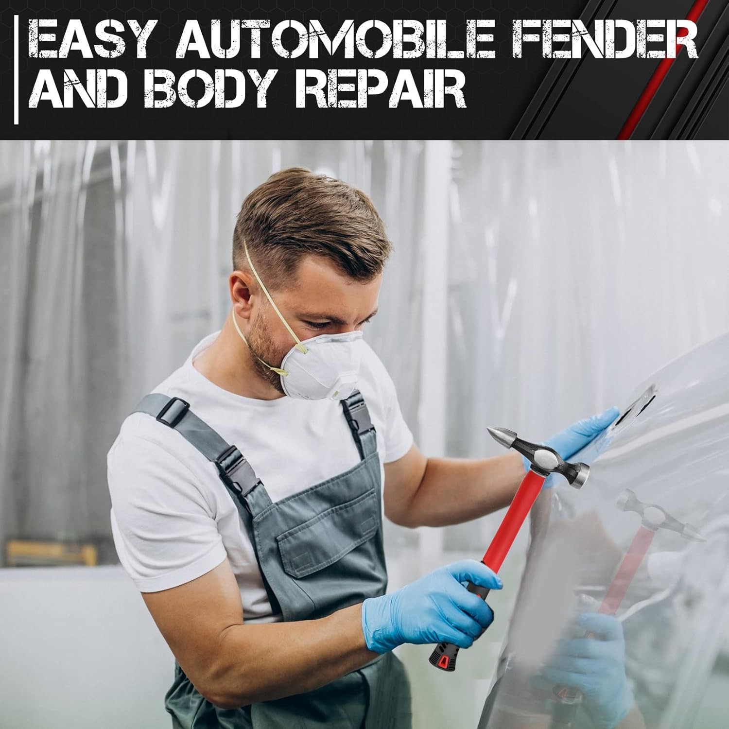 C&T Auto Body Repair Tool Hammer Dolly Set 7 Piece, Car Small, 2