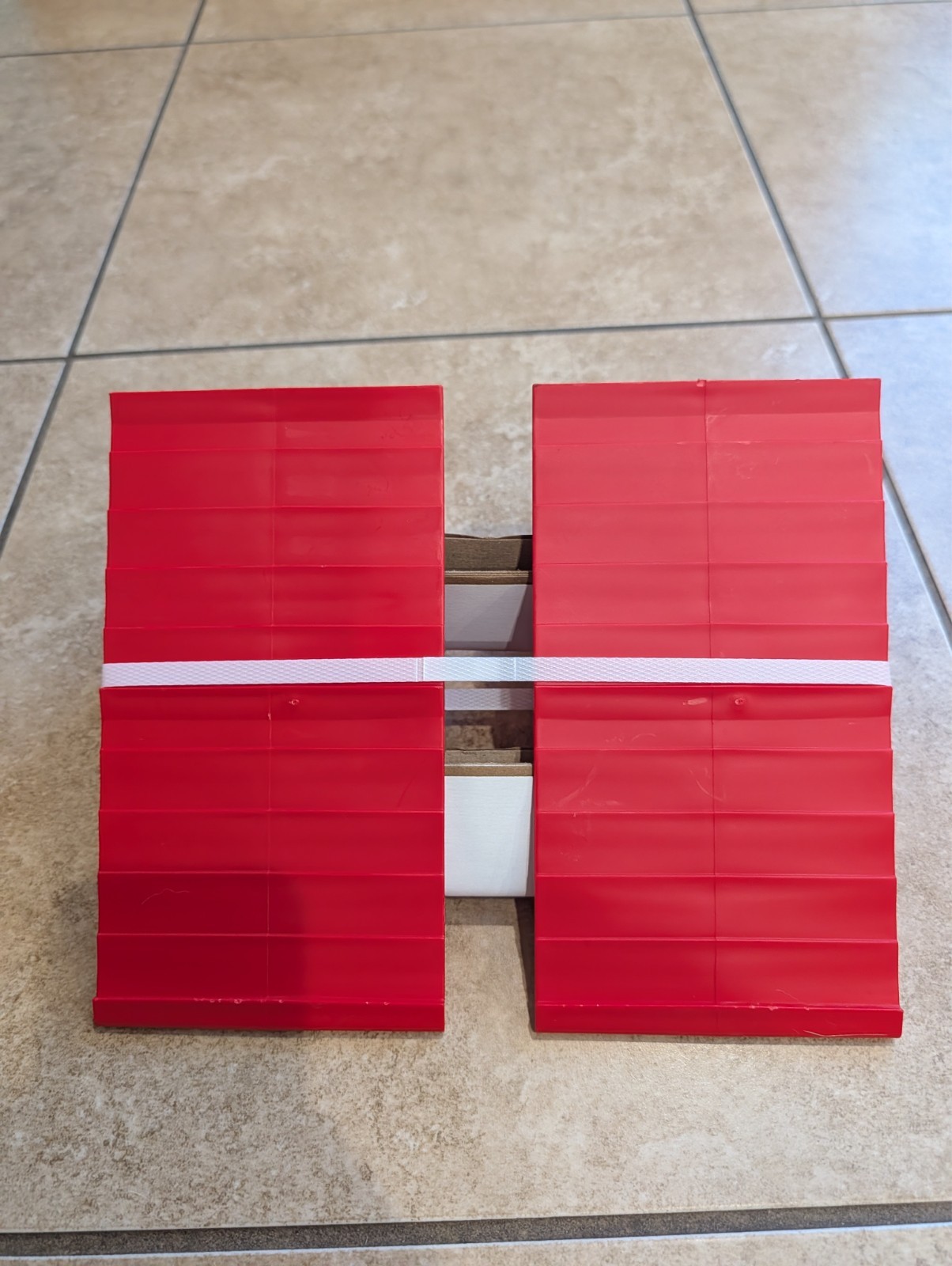 Red Wheel Chocks Stops, 2 Chocks, Durable 9 x 5 x 5 inches, Brand New