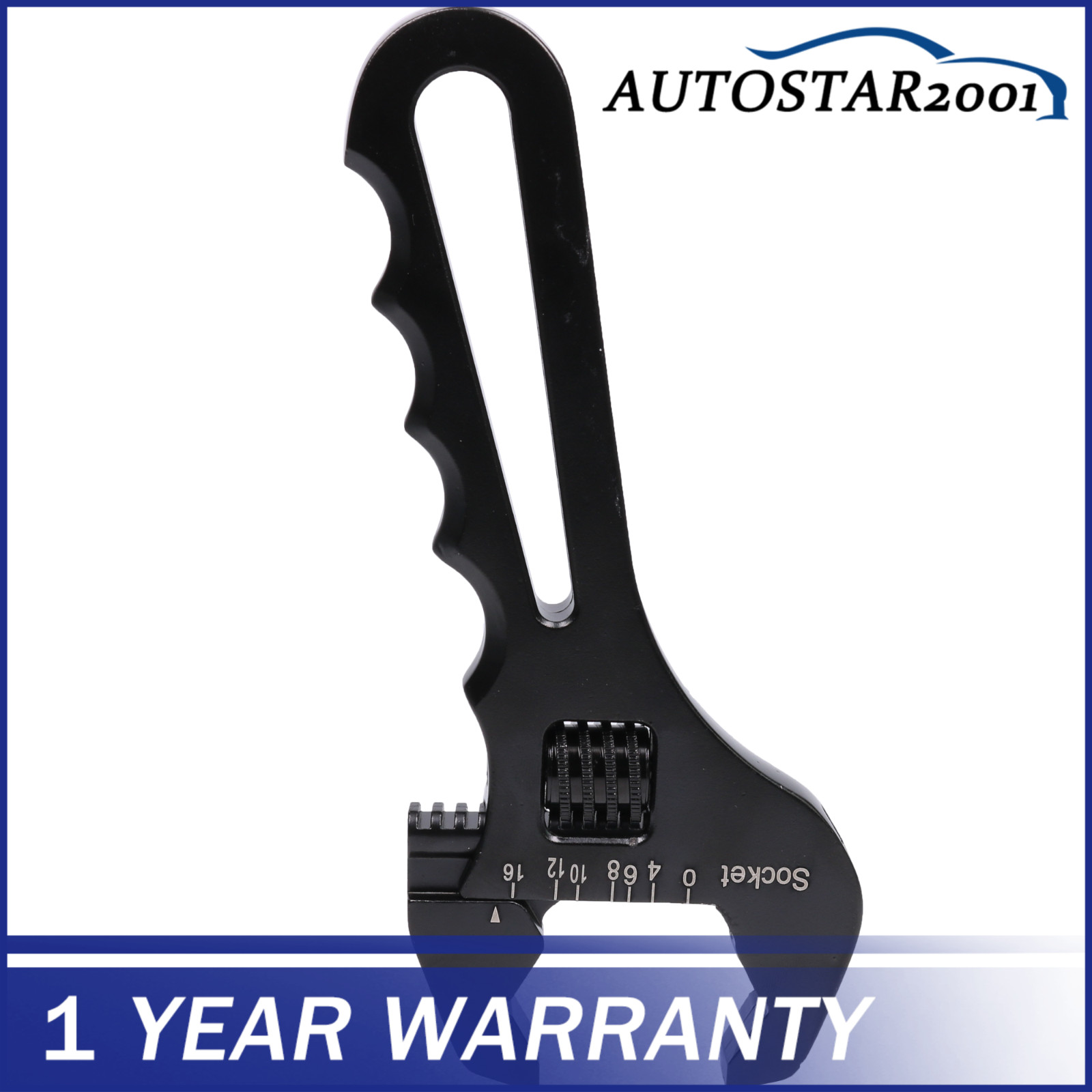 Black 3AN-16AN Adjustable Wrench Tool Spanner Aluminum For Hose End Fitting