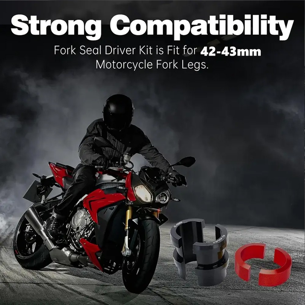 Fork Oil Seal Driver 42mm-43mm Universal For CR80 CR125R CRF150R Dirt Bike Red