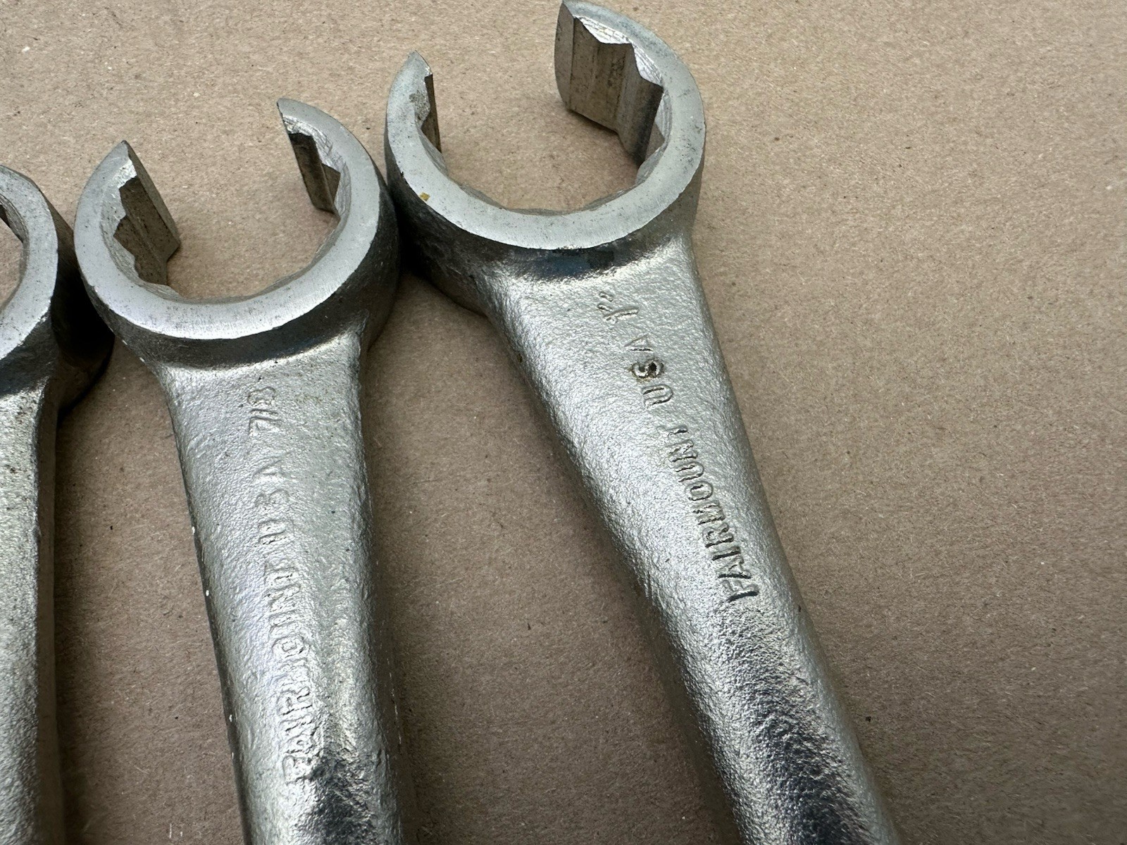Fairmount 9pc Single End Flare Nut Line Wrench Set USA 3/8″-1″ Very Nice Shape